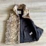 Animal print furry gilet, 10/11y Image 2