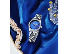 Beautiful Wrist Watch with Sparkly Gems + Free Gift box