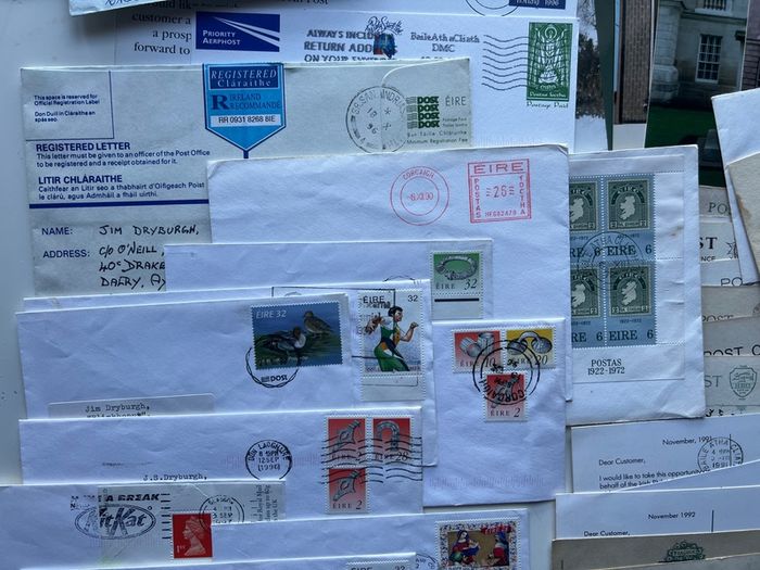 Irish FDC Envelopes Postcards Photos bundle Lot