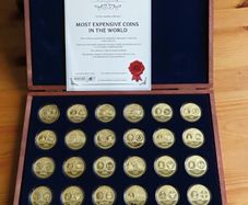 Complete Set of Gold plated 24 commemoratives of 'The Most Expensive Coins in the World'