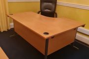 managers corner office desk