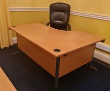 managers corner office desk
