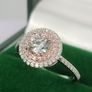 Sterling silver (Sz: L) White Cubic Zirconia, Pink Cubic Zirconia Ring in Rhodium & Rose Gold Overlay Sterling Silver 2.17 Ct Image 2