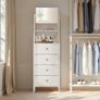 Chest of Drawers with Adjustable Mirror, 2 in 1 Dresser, White 360 Rotating Mirror, 2 in 1 Versatile Free Standing, 4 Drawers, Fitting a Lot in but Take Compact Space Image 5