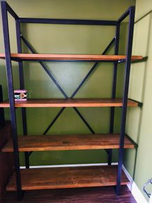 industrial style bookcase / shelf unit