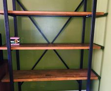 industrial style bookcase / shelf unit