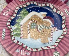 Christmas Gingerbread Man Cake Plate