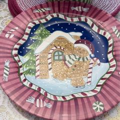 Christmas Gingerbread Man Cake Plate