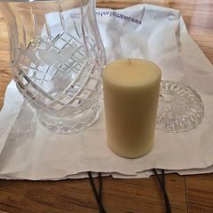 Galway Crystal Claddagh Friendship Hurricane Lamp