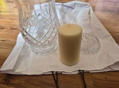 Galway Crystal Claddagh Friendship Hurricane Lamp