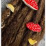 Pair of Fantasy Handcrafted Polymer Clay Mushroom Dread Beads Cute Forest Dread Beads Amanita Muscaria Cosplay Image 4