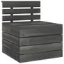 7 Piece Garden Pallet Lounge Set Solid Pinewood Dark Grey Image 3