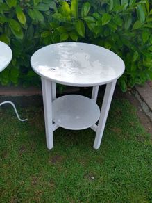 Frre to take.. 2 small garden tables. One wood one metal. Need to painted. Collection darndale