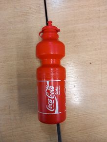 Coca Cola bicycle water bottle 1988 from tour de France  great gift present made in France very strong plastic vintage antique drinks