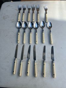 Vintage Rostfrei . 6 knives / forks / spoons