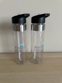 New 2 Water Bottles plastic/ transparent