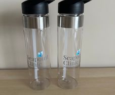 New 2 Water Bottles plastic/ transparent
