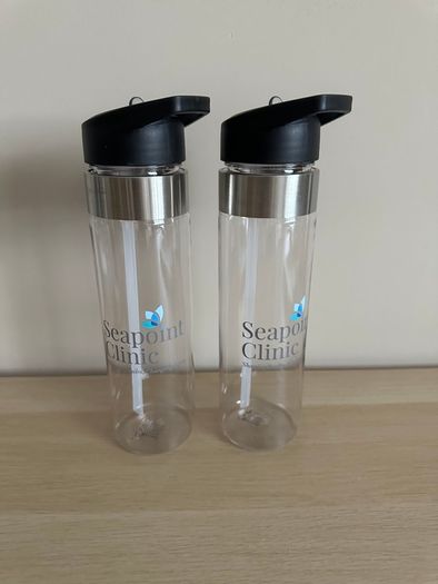 New 2 Water Bottles plastic/ transparent