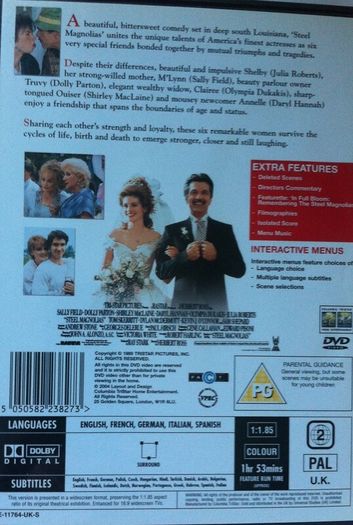 Steel Magnolias [1989] Julia Roberts, Sally Field, Shirley McClaine, Olympia Dukakis, Daryl Hannah & Tom Skerritt [Movie DVD]