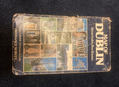 Vintage Ordnance Survey Map of Dublin 1984