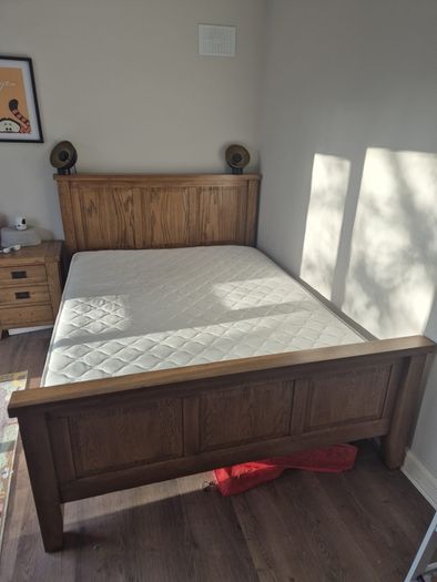 King Size Wooden Bed and lockers