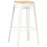 Bar Stools 4 pcs White Solid Mango Wood Image 8