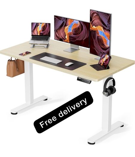 Electric Standing Desk Height Adjustable 120 x 60 cm