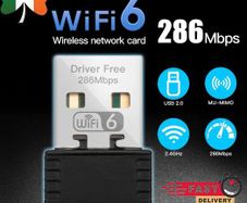 Mini WIFI 6 USB PC Adapter 286Mbps Antenna Wireless Computer Network Card 802.11