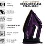 Tower T22008 CeraGlide Cordless Steam Iron with Ceramic Soleplate and Variable Steam Function, Purple Image 6