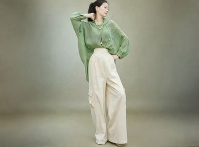 Designer Sample Oversized Tencel Blouse