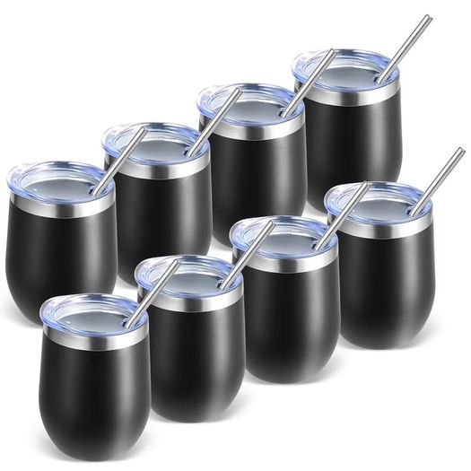 Brand New Stainless Steel Wine Tumblers 12oz Double-Walled Vacuum Insulated