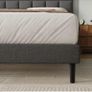 Double Bed Frame, Easy Assembly, Sturdy Wooden Slat Support, Upholstered Image 4