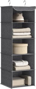 SONGMICS Hanging Wardrobe Storage Organiser Foldable - Brand New