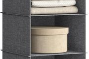 SONGMICS Hanging Wardrobe Storage Organiser Foldable - Brand New
