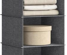 SONGMICS Hanging Wardrobe Storage Organiser Foldable - Brand New