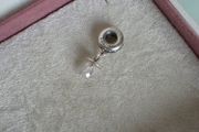 Pandora baby pacifier charm,sterling silver, cubic zirconia very good condition fully hallmarked