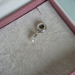 Pandora baby pacifier charm,sterling silver, cubic zirconia very good condition fully hallmarked