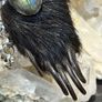 1 Soldered Flashy Blue Labradorite Crystal with Mummified Badger Paw Pendant Talisman Witchy Spiritual Amulet Image 6