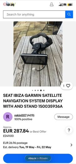 Seat Ibiza sat nav unit