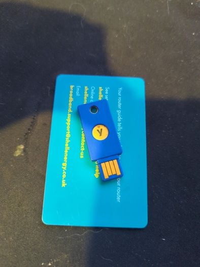 Yubico security key blue 2fa key nfc fido u2f fido2