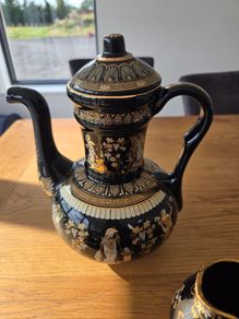 24k gold vintage Greek teaset