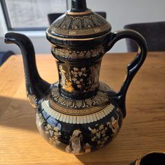 24k gold vintage Greek teaset
