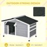 Wooden Dog Kennel for Outside, for Medium Dogs, b5Hx97L x72Wcm. Grey Image 6