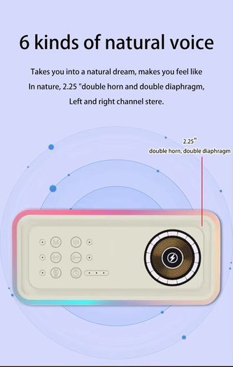 Mind blowing LED Built-In Ambience Music Wireless Charging Speaker