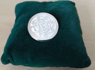 Celtic design hallmarked silver and enamel brooch Alwright & Marshall Dublin 9g FREEPOST