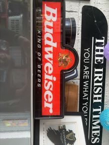beer sign man cave home bar