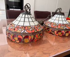 Tiffany Style Chandeliers Vintage Dining Room Pendant Light with 8 inch Shade