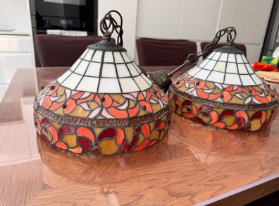 Tiffany Style Chandeliers Vintage Dining Room Pendant Light with 8 inch Shade