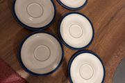 Denby blue saucers 6 in total