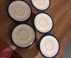 Denby blue saucers 6 in total
